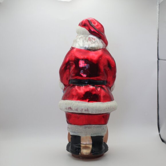 PESCHKA Vintage 1996 Hand Blown Glass Santa Claus - Christmas - 11” Table Decor - Picture 3 of 5